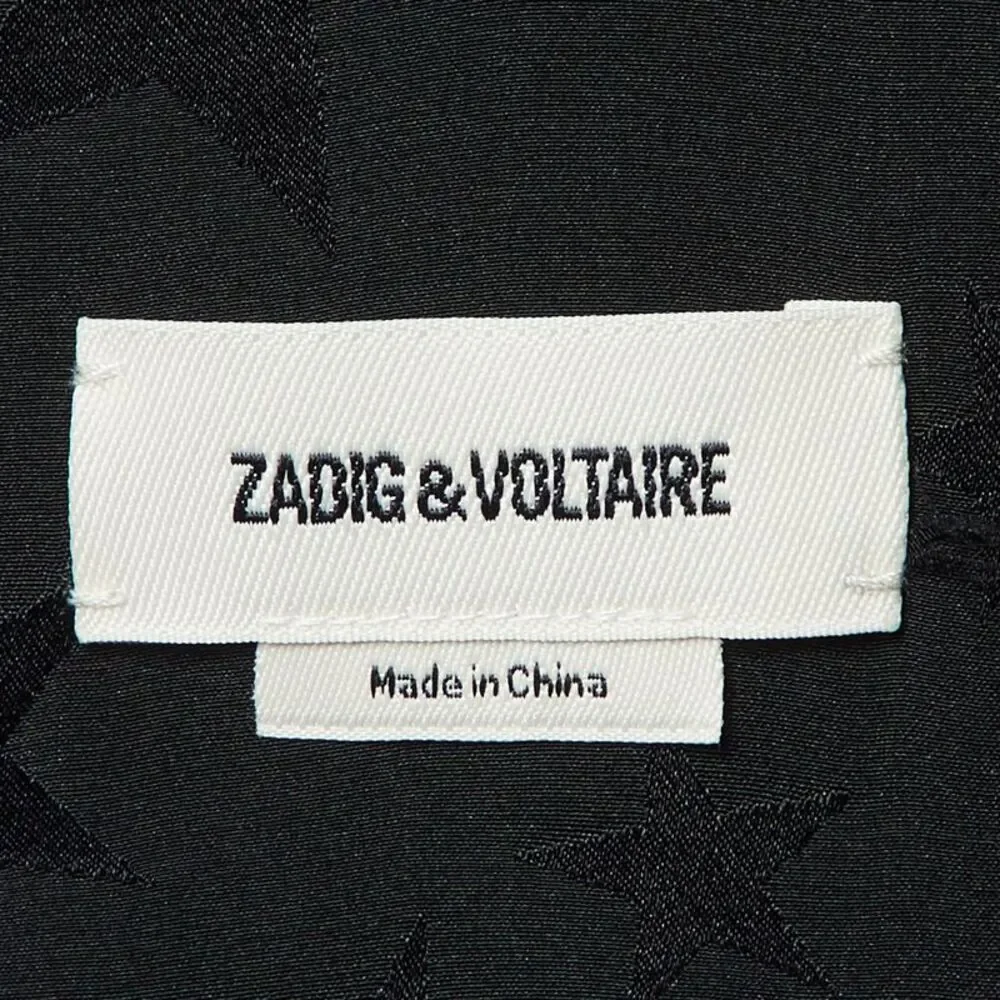 Zadig & Voltaire Black Stars Jacquard Ravy Dress L - Picture 4 of 7